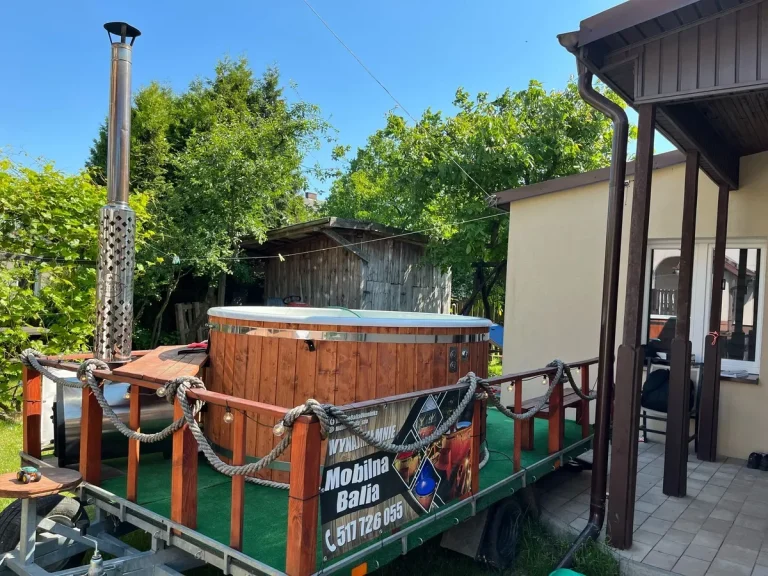 Wynajem mobilnej bani Okuninka 0003 Spływy kajakowe Bugiem