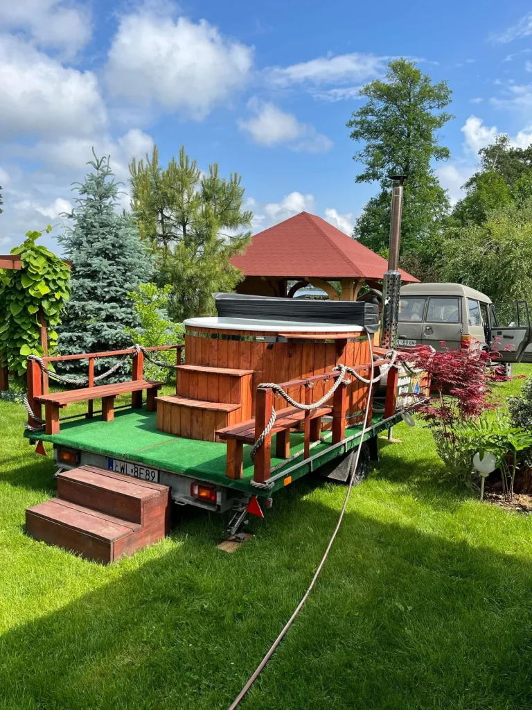 Wynajem mobilnej bani Okuninka 0004 Spływy kajakowe Bugiem