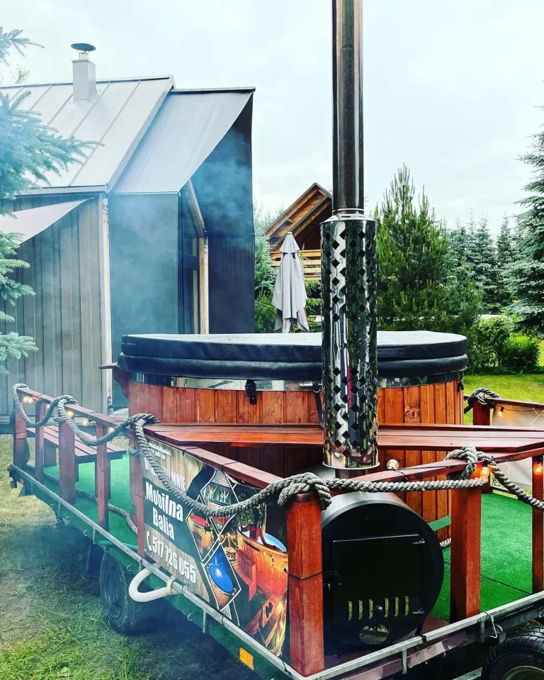 Wynajem mobilnej bani Okuninka 0005 Spływy kajakowe Bugiem