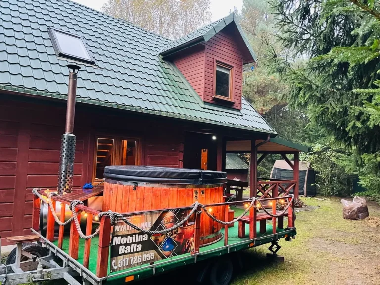 Wynajem mobilnej bani Okuninka 0009 Spływy kajakowe Bugiem